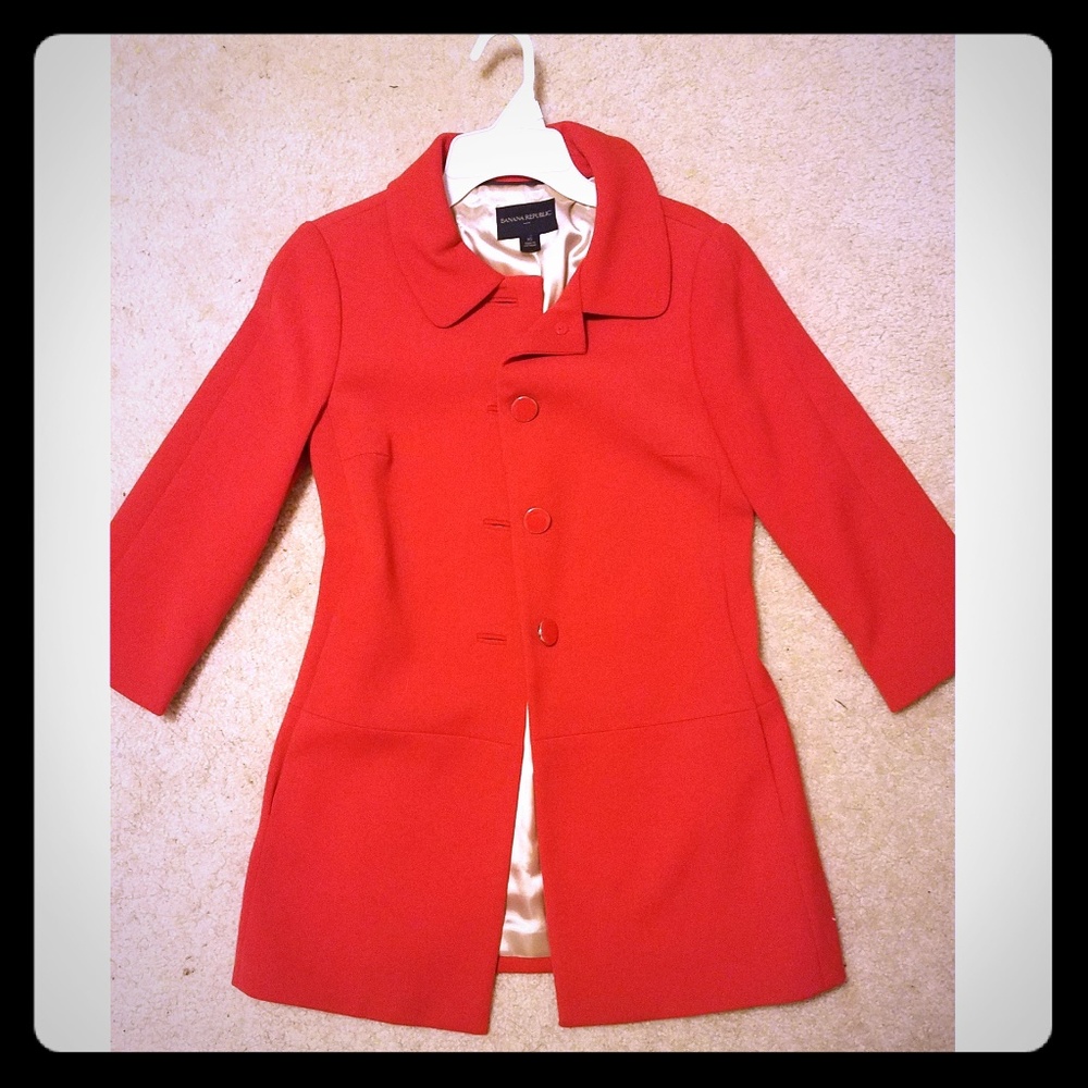 Stunning Red Banana Republic Coat